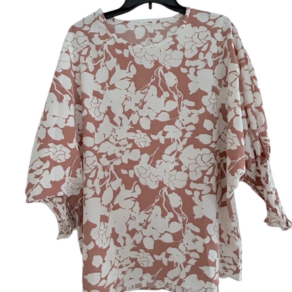 Floral Print Women's Elegant Long Sleeve Blouse - Picture 4 of 8